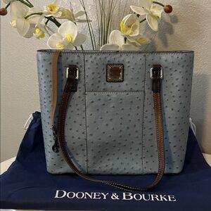 Dooney & Bourke Dusty Blue Lexington Embossed Tote NWT retail $238